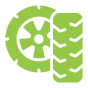 Ícone de roda verde